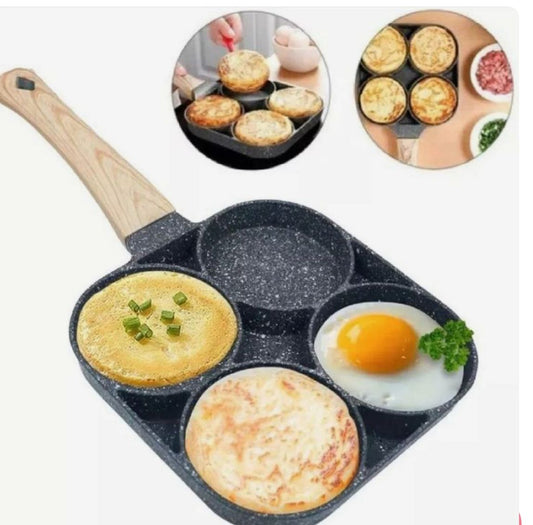 Sartén Antiadherente 4 Puestos: ¡Cocina sin Límites con Estilo y Facilidad! 🍳